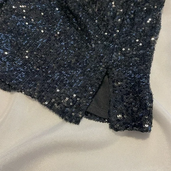 Girls/woman Art Class Black Sequin Mini Skirt - Picture 4 of 7